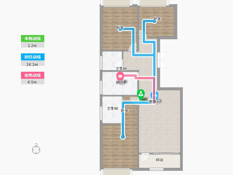 河北省-邢台市-龙门御府-97.94-户型库-动静线