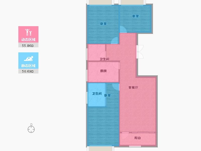 河北省-邢台市-龙门御府-97.94-户型库-动静分区