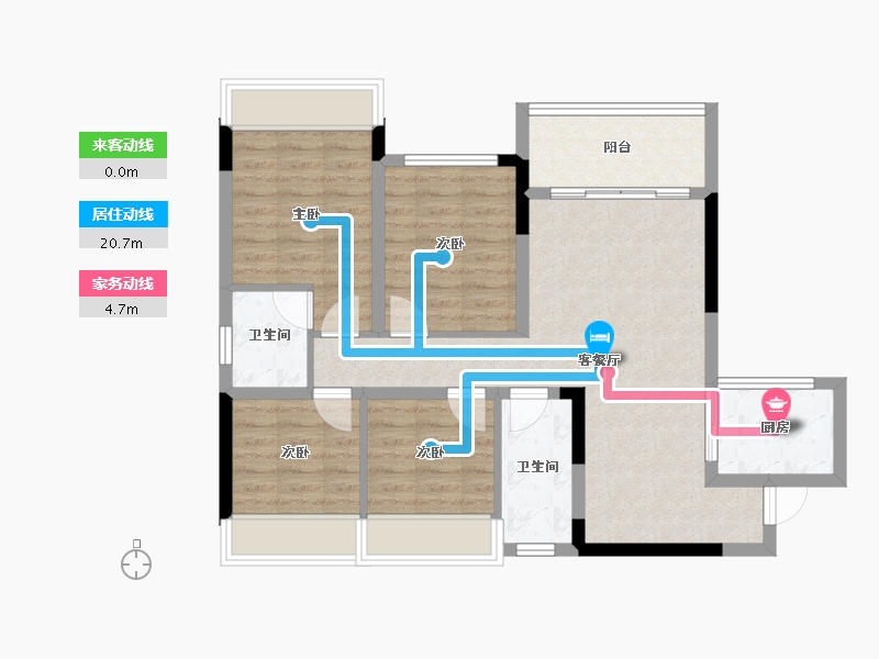 四川省-宜宾市-鑫洋·央玺-81.29-户型库-动静线