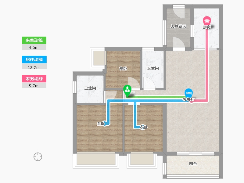 广东省-清远市-御景湾-76.80-户型库-动静线