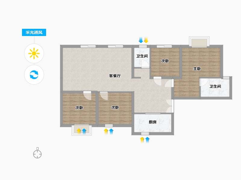 四川省-眉山市-通威城市森林花园-114.42-户型库-采光通风