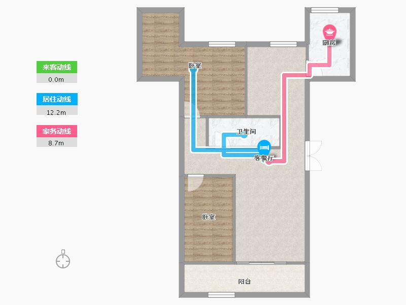 河北省-邢台市-龙门御府-82.74-户型库-动静线