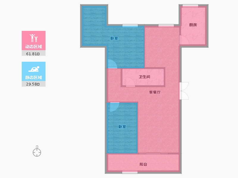 河北省-邢台市-龙门御府-82.74-户型库-动静分区