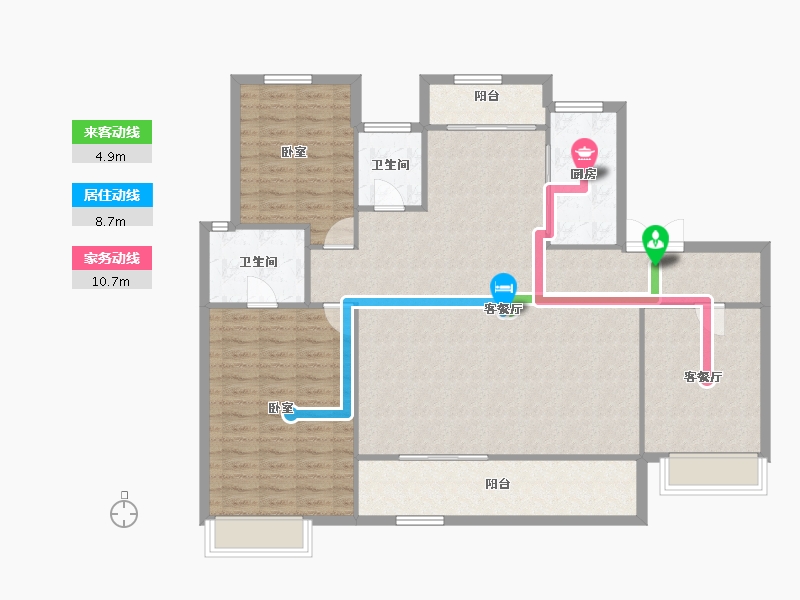 陕西省-西安市-御锦城-128.84-户型库-动静线