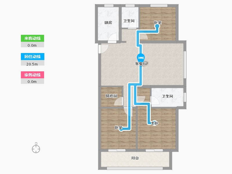 湖北省-武汉市-高科世茂十里星河-95.67-户型库-动静线