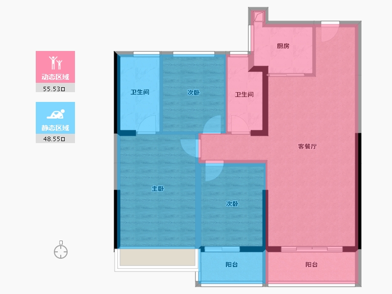 湖北省-恩施土家族苗族自治州-清江新城-93.15-户型库-动静分区