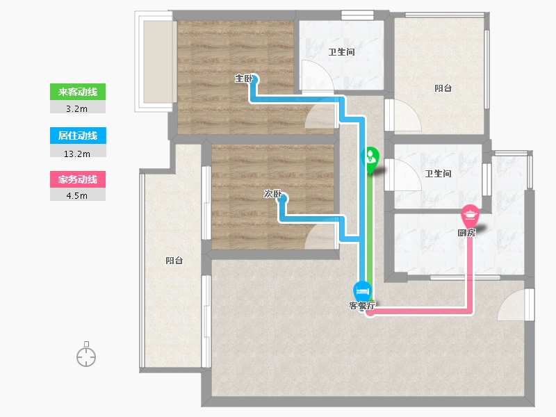 四川省-绵阳市-璟上江澜璟园-78.00-户型库-动静线