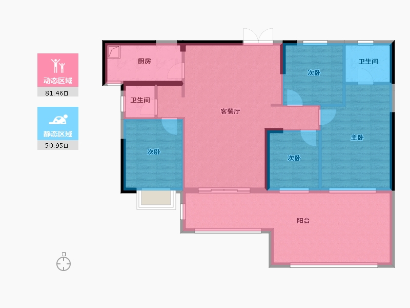 福建省-福州市-中建元亨府-120.00-户型库-动静分区