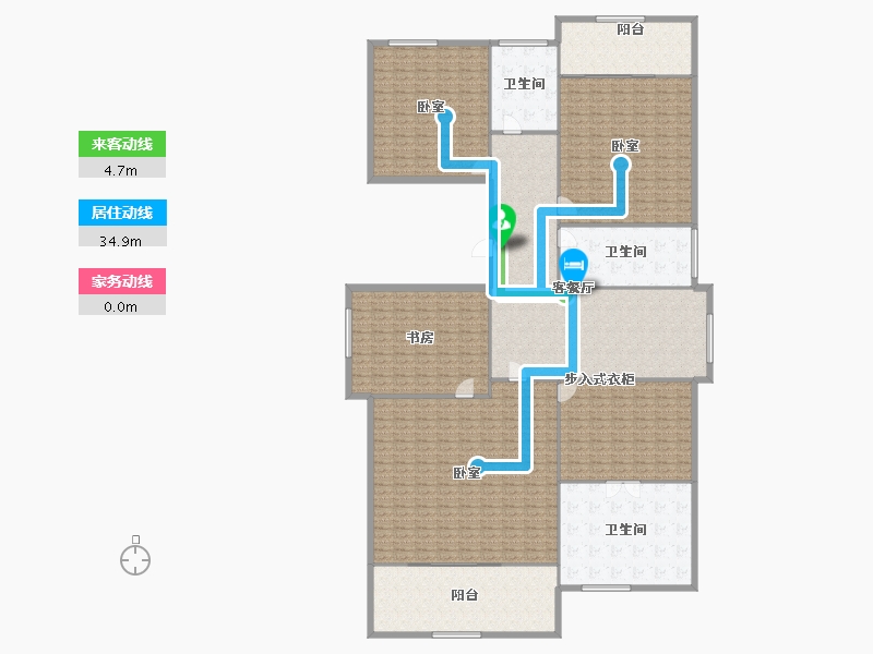 湖南省-长沙市-青竹湖曦园-313.04-户型库-动静线