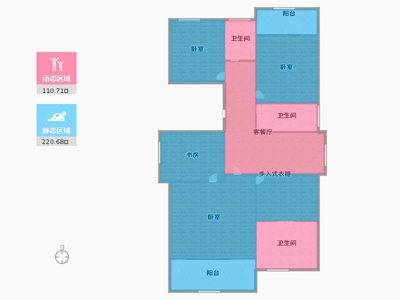 湖南省-长沙市-青竹湖曦园-313.04-户型库-动静分区