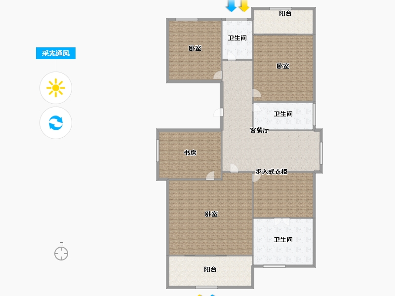 湖南省-长沙市-青竹湖曦园-313.04-户型库-采光通风