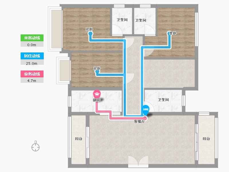 广东省-河源市-泰华小区-80.00-户型库-动静线