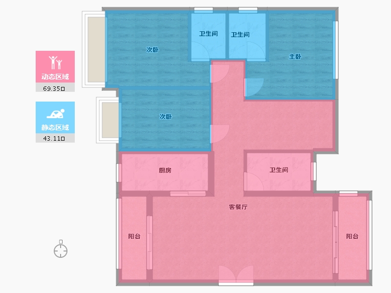 广东省-河源市-泰华小区-80.00-户型库-动静分区