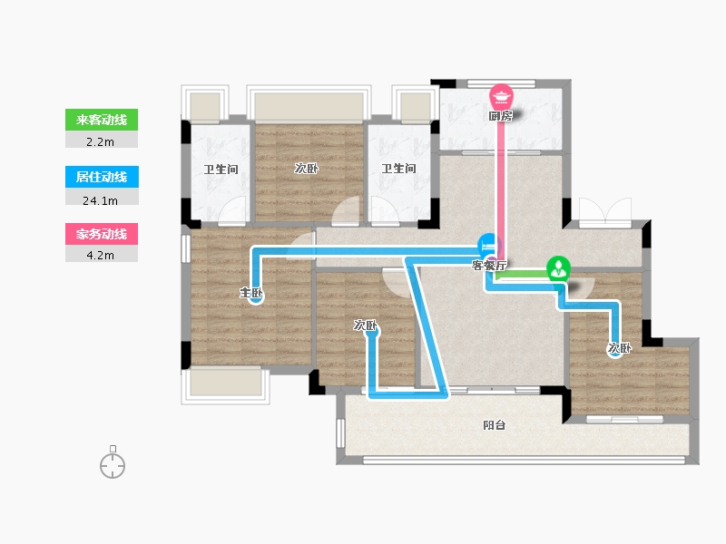 福建省-福州市-榕发江墘云筑-102.41-户型库-动静线