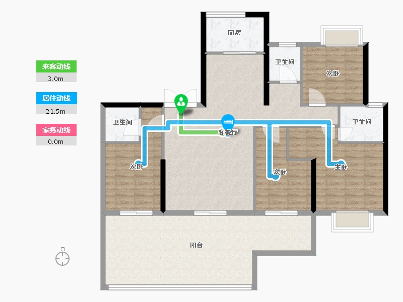 福建省-福州市-中建元亨府-132.00-户型库-动静线