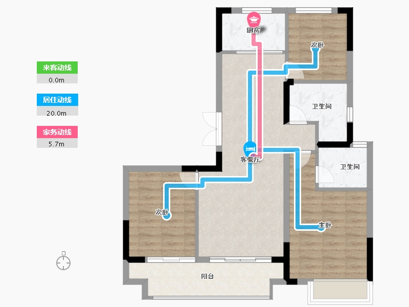 浙江省-绍兴市-天樾东府-81.00-户型库-动静线