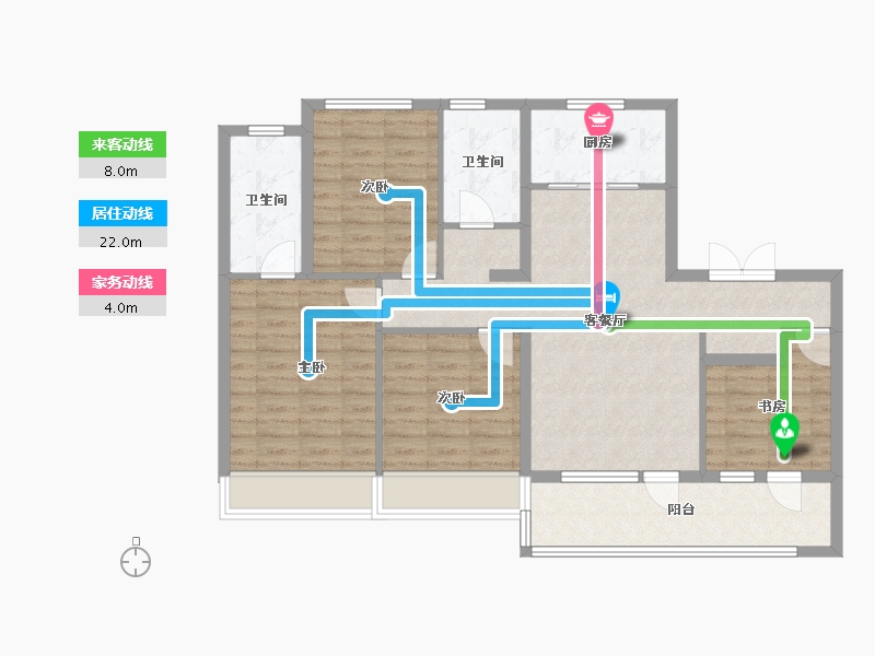 江苏省-南京市-保利阅云台-103.20-户型库-动静线