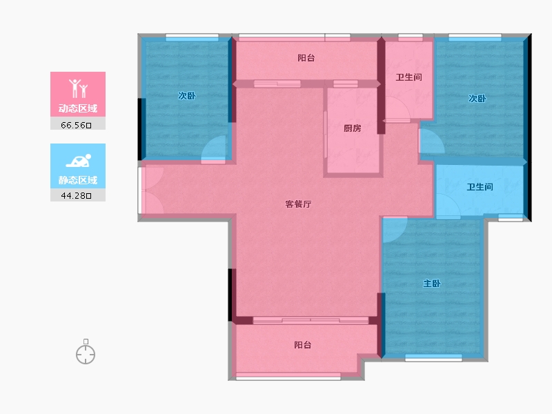 广西壮族自治区-桂林市-华城金尊府-99.70-户型库-动静分区