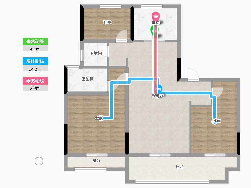 安徽省-淮北市-东信景园-107.00-户型库-动静线