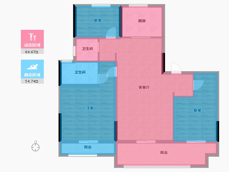 安徽省-淮北市-东信景园-107.00-户型库-动静分区