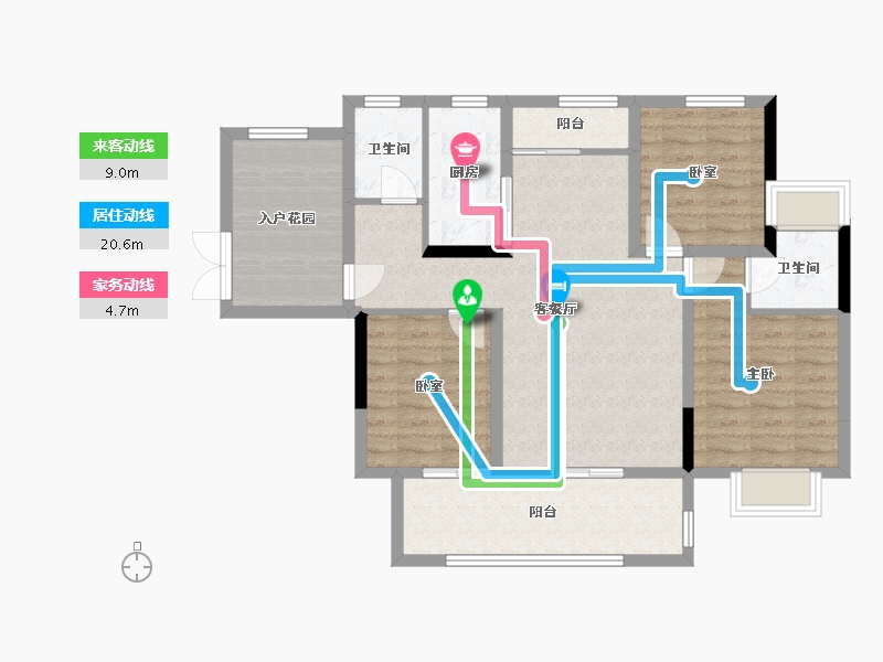 贵州省-遵义市-弘成天悦-99.09-户型库-动静线