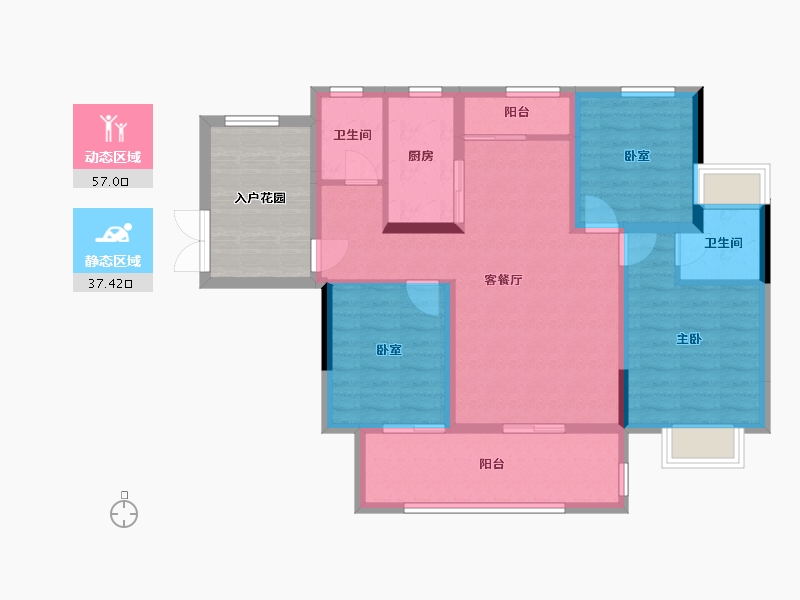 贵州省-遵义市-弘成天悦-99.09-户型库-动静分区