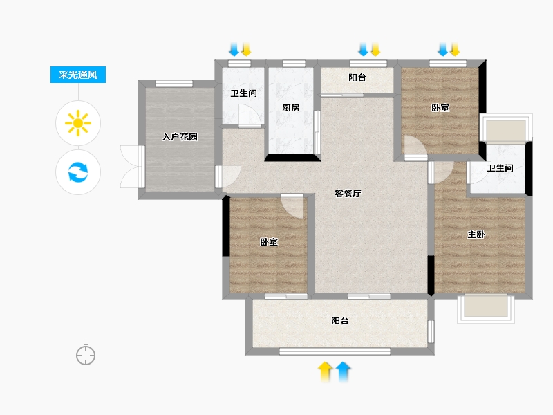 贵州省-遵义市-弘成天悦-99.09-户型库-采光通风