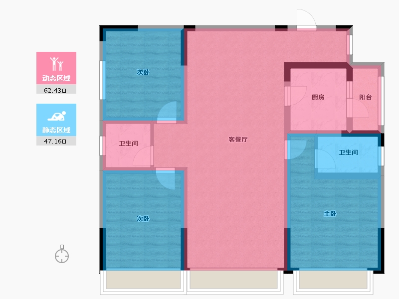 四川省-成都市-熙畔别院-97.54-户型库-动静分区