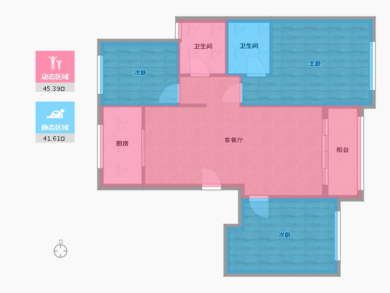 山东省-青岛市-蓝岸华府-92.72-户型库-动静分区