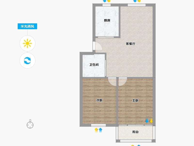 上海-上海市-康发小区-73.89-户型库-采光通风