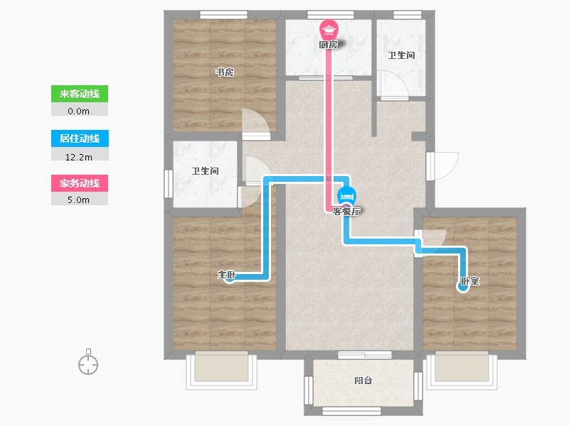 河北省-石家庄市-翡翠园-93.60-户型库-动静线