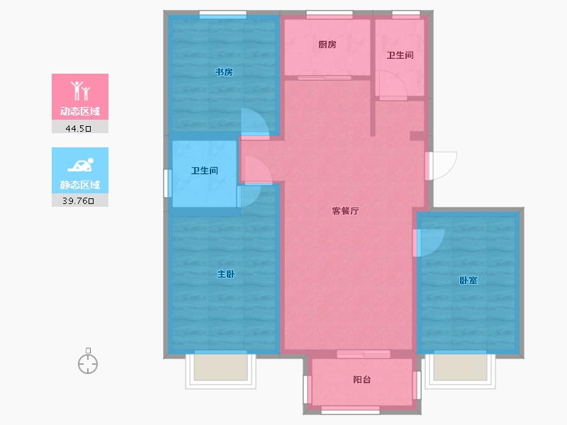 河北省-石家庄市-翡翠园-93.60-户型库-动静分区