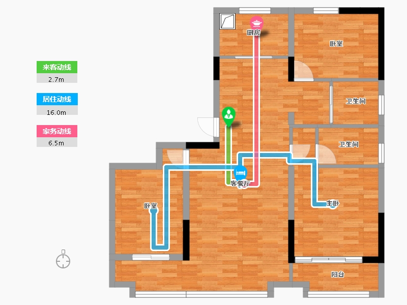 河北省-沧州市-碧桂园迎宾府-99.44-户型库-动静线