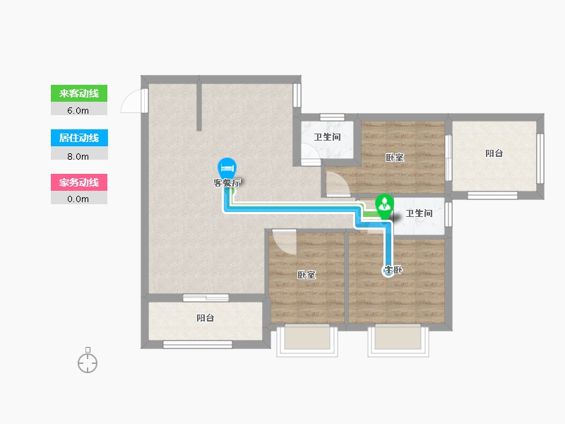 广西壮族自治区-南宁市-江湾尊府-80.46-户型库-动静线