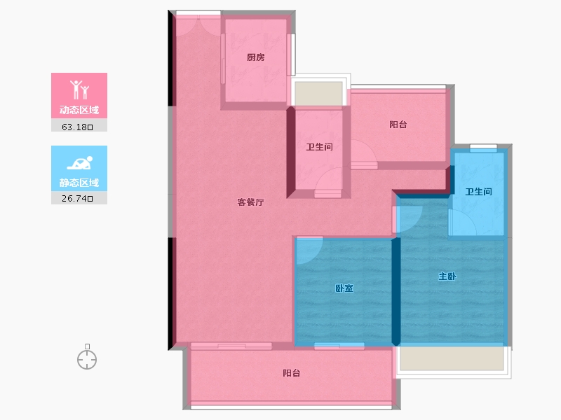 湖北省-恩施土家族苗族自治州-四季·未来城-79.71-户型库-动静分区