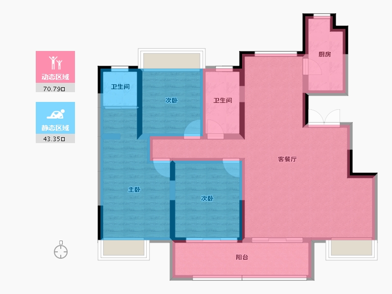 安徽省-滁州市-安建湖山樾-101.66-户型库-动静分区