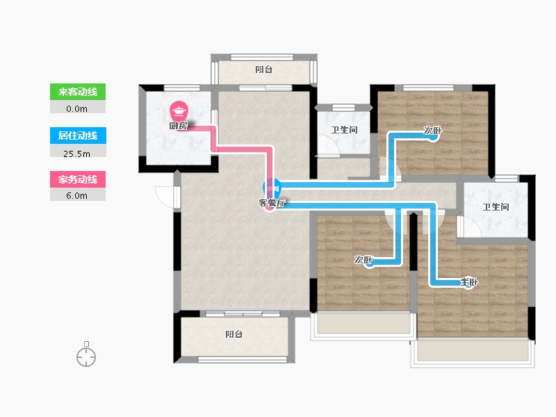 河南省-南阳市-建业森林半岛4期·天悦-100.79-户型库-动静线