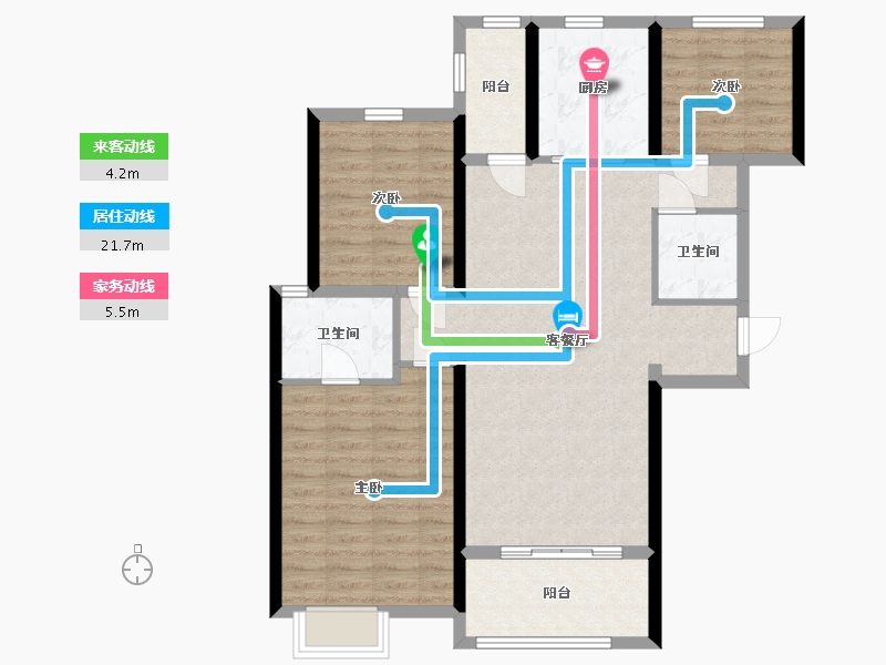 陕西省-西安市-金地中央公园-102.40-户型库-动静线