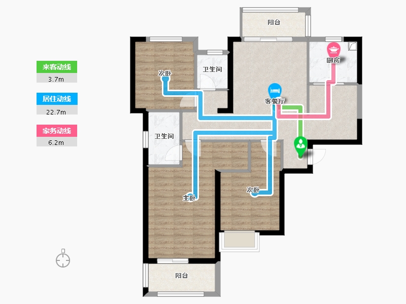 福建省-漳州市-林内安置房-96.00-户型库-动静线