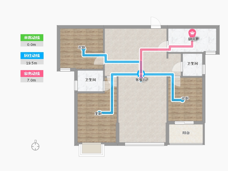 福建省-龙岩市-城发雅郡-85.08-户型库-动静线