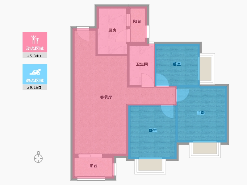 广东省-佛山市-泷景花园-六期-68.00-户型库-动静分区