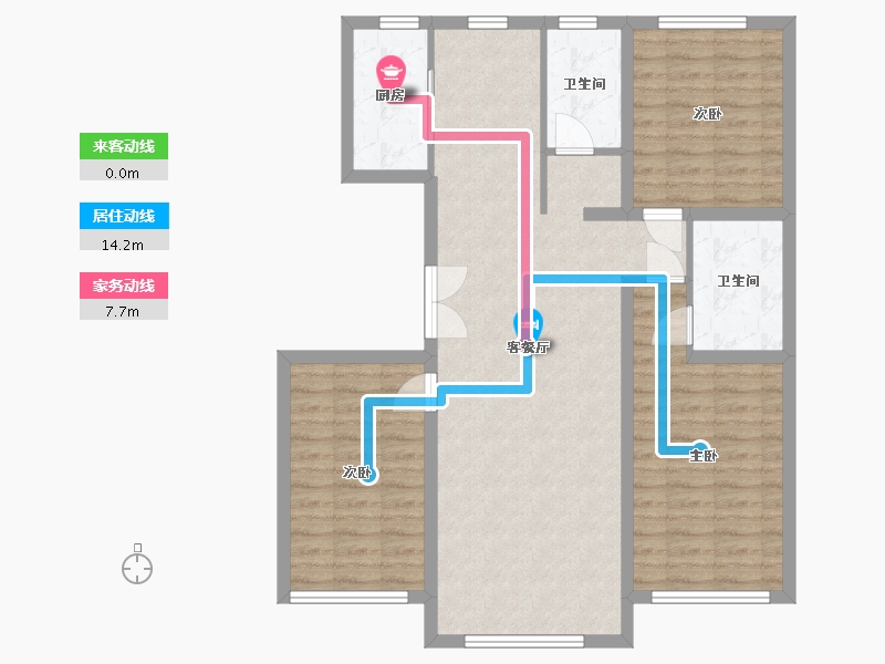 吉林省-白山市-森林御景-106.57-户型库-动静线