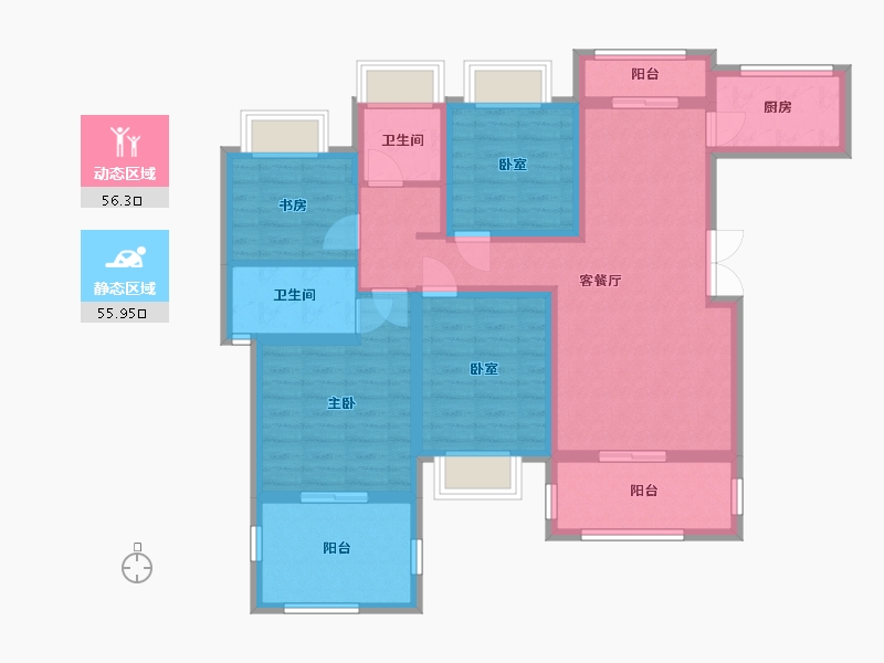 贵州省-毕节市-碧海雅苑-100.00-户型库-动静分区