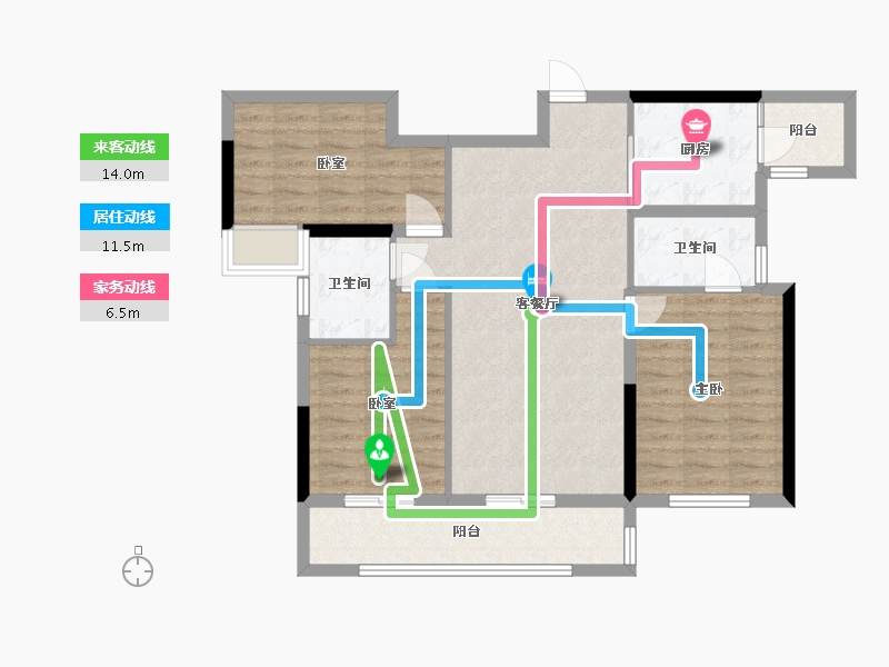 四川省-成都市-中铁卓著-91.26-户型库-动静线