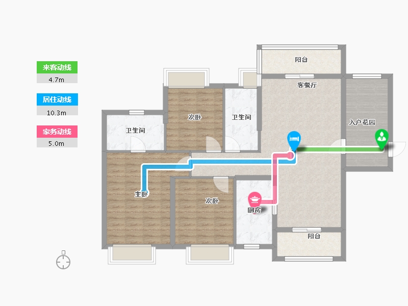 贵州省-贵阳市-金融二期A8组团-120.00-户型库-动静线