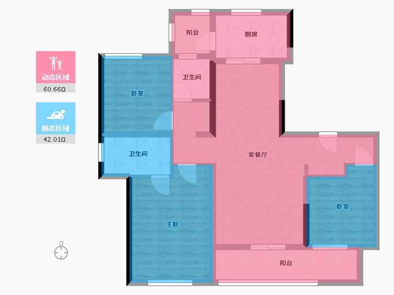 四川省-成都市-高投贤悦府-90.98-户型库-动静分区