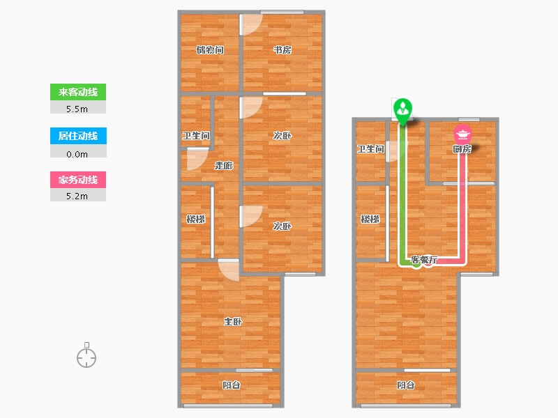 浙江省-杭州市-奥林匹克-108.22-户型库-动静线