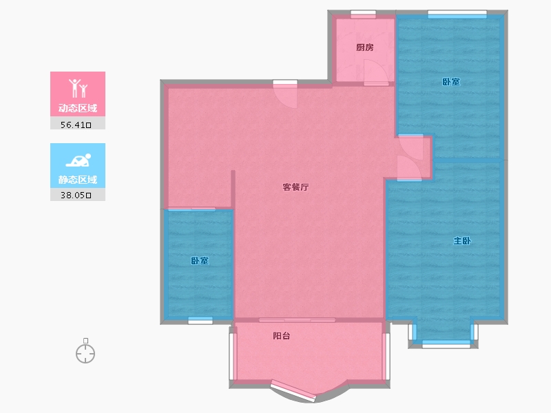 江西省-南昌市-丰盛苑-87.20-户型库-动静分区