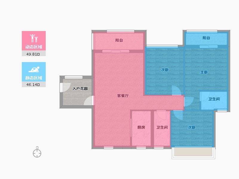 广西壮族自治区-百色市-麒麟华府-85.00-户型库-动静分区