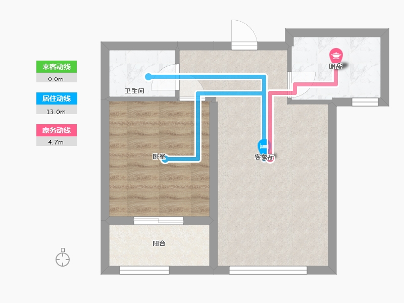 浙江省-杭州市-河翠云筑-50.00-户型库-动静线